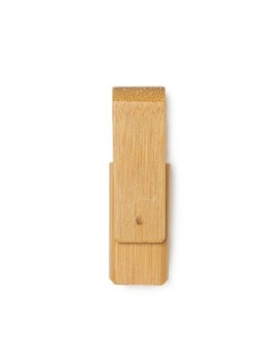 Pamięć USB z korpusem i obrotowym klipsem wykonanym z naturalnego bambusa PERCY