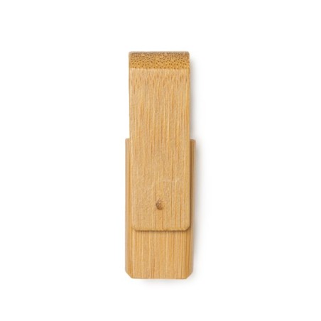 Pamięć USB z korpusem i obrotowym klipsem wykonanym z naturalnego bambusa PERCY