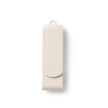 Pamięć USB z główną konstrukcją i obrotowym klipsem wykonanymi z włókna pszennego KINOX
