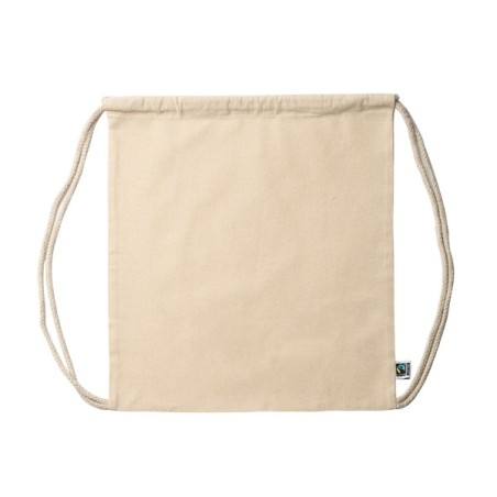 Torba ze ściąganymi uszami wykonana w 100% z bawełny Fairtrade (gramatura: 180 g/m2), z pasującymi sznurkami BARONE