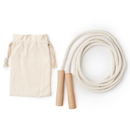 Have fun with this 280 cm long skipping rope made of cotton, with smooth wooden handles for a more comfortable grip REGINA
