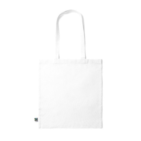 Kolorowa torba na ramię wykonana w 100% z bawełny Fairtrade (gramatura: 180 g/m2), ze wzmocnionymi uchwytami o długości 70 cm KI