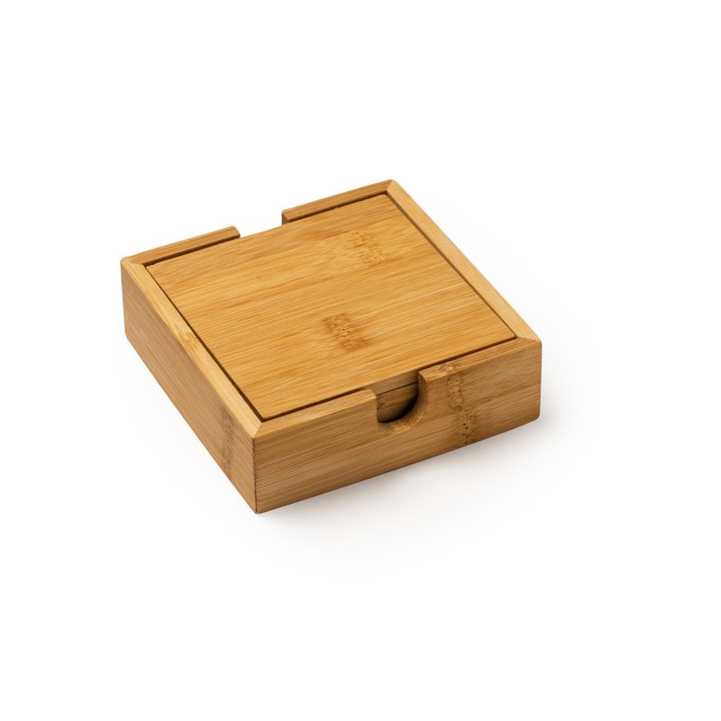 4-coaster set made of bamboo in an elegant bamboo box ALGOR 4-coaster set made of bamboo in an elegant bamboo box ALGOR